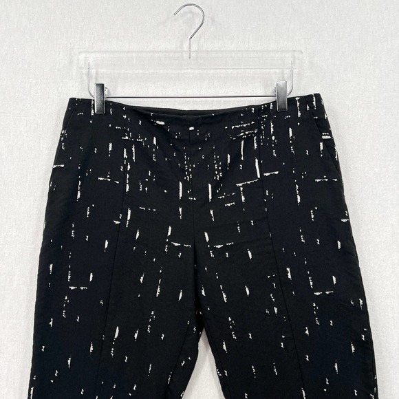 NARCISO RODRIGUEZ Pants Womens 46 Black Pattern Slim fit Tapered Legging Ankle - Picture 5 of 16